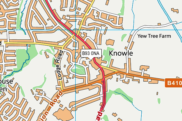 B93 0NA map - OS VectorMap District (Ordnance Survey)