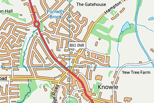 B93 0NR map - OS VectorMap District (Ordnance Survey)