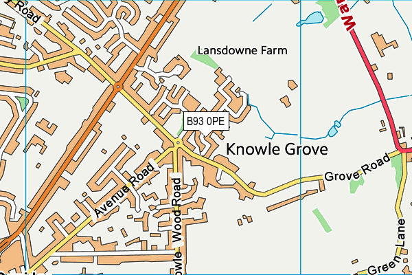 B93 0PE map - OS VectorMap District (Ordnance Survey)