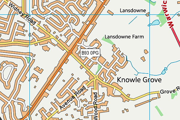 B93 0PG map - OS VectorMap District (Ordnance Survey)