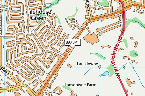 Arden Academy Grass Pitches map (B93 0PT) - OS VectorMap District (Ordnance Survey)