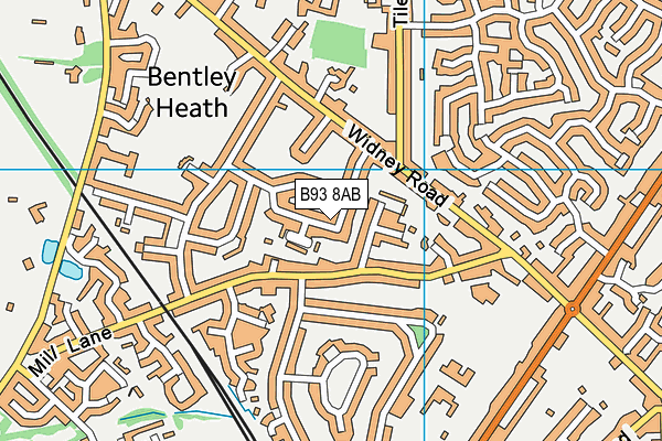 B93 8AB map - OS VectorMap District (Ordnance Survey)