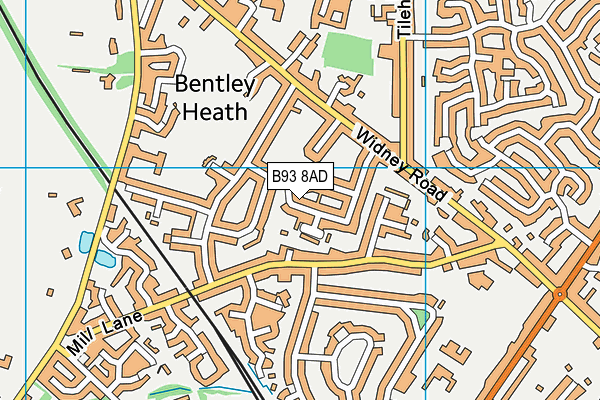 B93 8AD map - OS VectorMap District (Ordnance Survey)