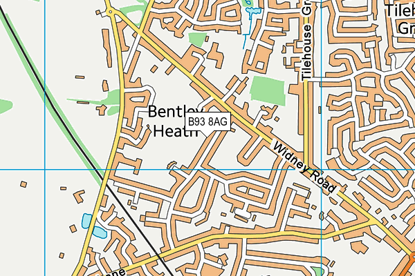 B93 8AG map - OS VectorMap District (Ordnance Survey)