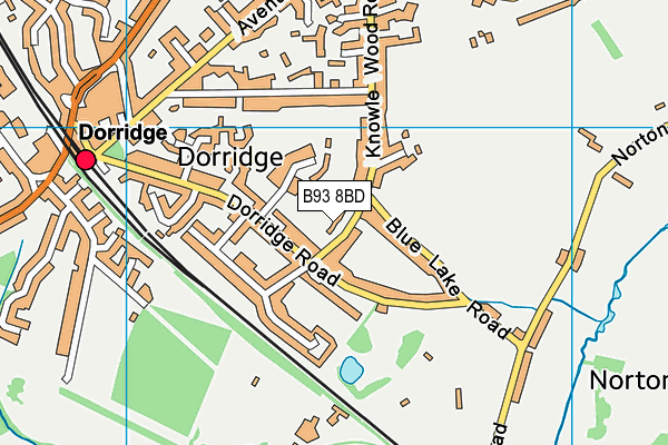 B93 8BD map - OS VectorMap District (Ordnance Survey)