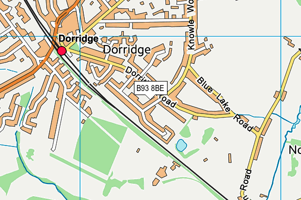 B93 8BE map - OS VectorMap District (Ordnance Survey)