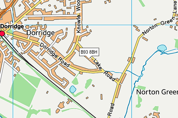 B93 8BH map - OS VectorMap District (Ordnance Survey)