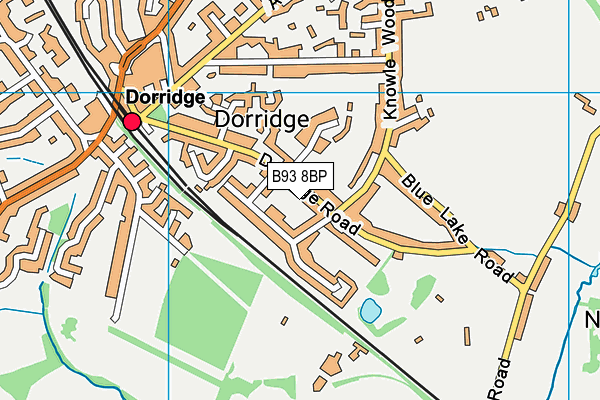 B93 8BP map - OS VectorMap District (Ordnance Survey)