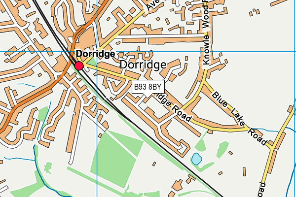 B93 8BY map - OS VectorMap District (Ordnance Survey)