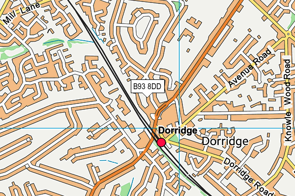 B93 8DD map - OS VectorMap District (Ordnance Survey)