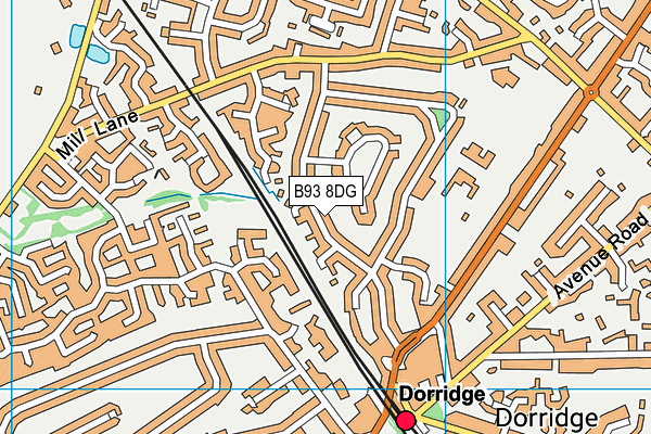 B93 8DG map - OS VectorMap District (Ordnance Survey)