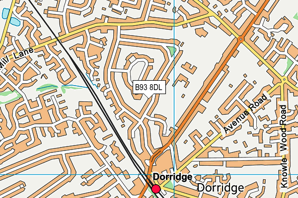 B93 8DL map - OS VectorMap District (Ordnance Survey)