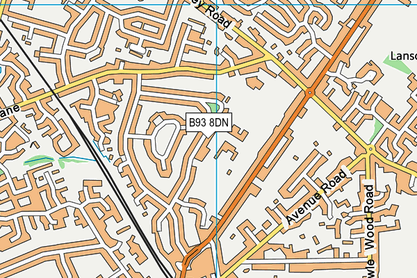 B93 8DN map - OS VectorMap District (Ordnance Survey)