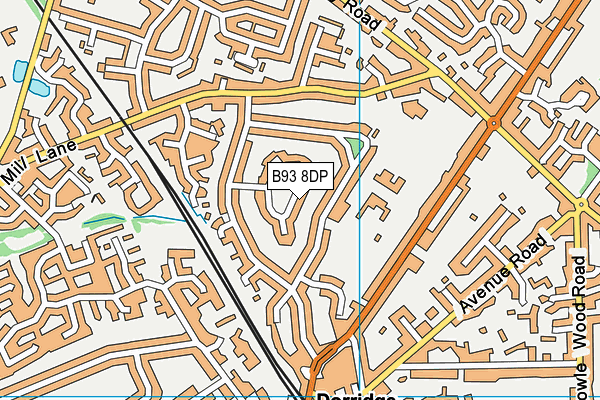 B93 8DP map - OS VectorMap District (Ordnance Survey)