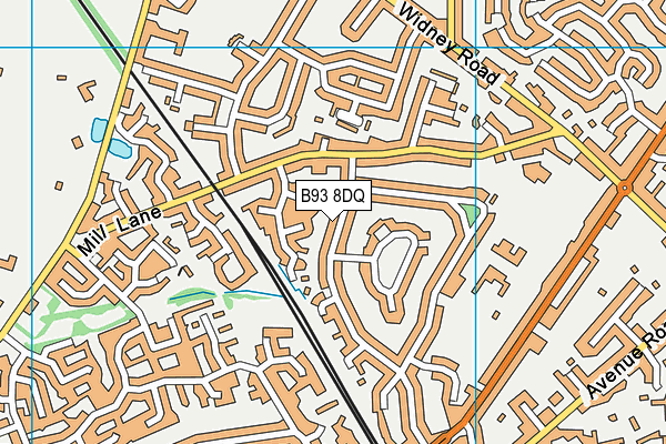 B93 8DQ map - OS VectorMap District (Ordnance Survey)