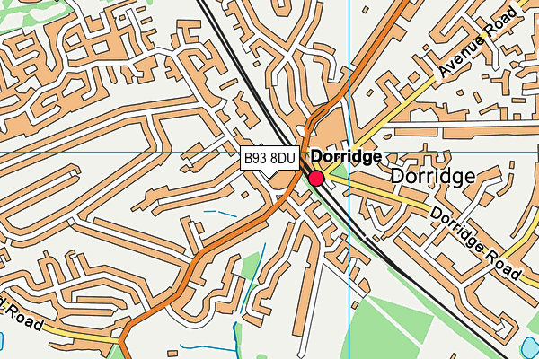 B93 8DU map - OS VectorMap District (Ordnance Survey)