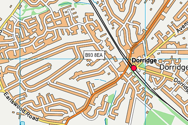 B93 8EA map - OS VectorMap District (Ordnance Survey)