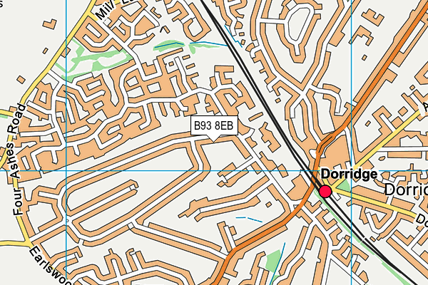 B93 8EB map - OS VectorMap District (Ordnance Survey)