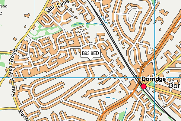 B93 8ED map - OS VectorMap District (Ordnance Survey)