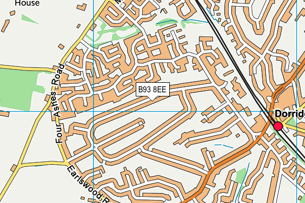 B93 8EE map - OS VectorMap District (Ordnance Survey)