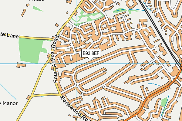 B93 8EF map - OS VectorMap District (Ordnance Survey)