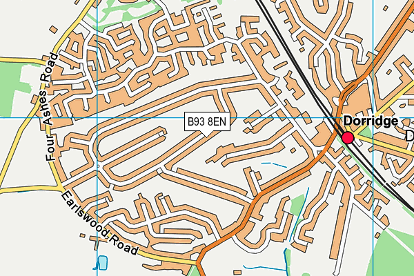 B93 8EN map - OS VectorMap District (Ordnance Survey)