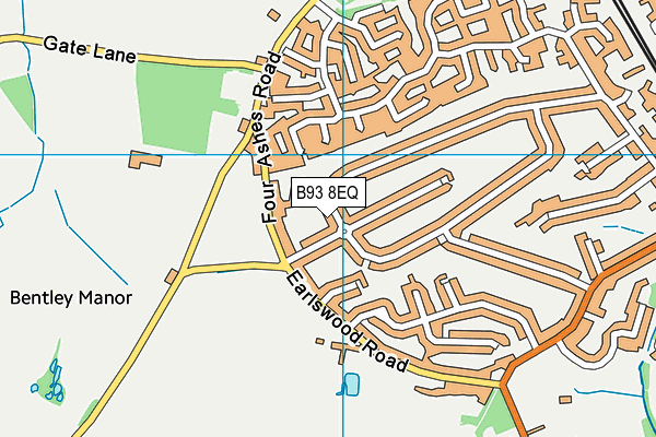 B93 8EQ map - OS VectorMap District (Ordnance Survey)