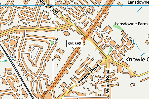 B93 8ES map - OS VectorMap District (Ordnance Survey)