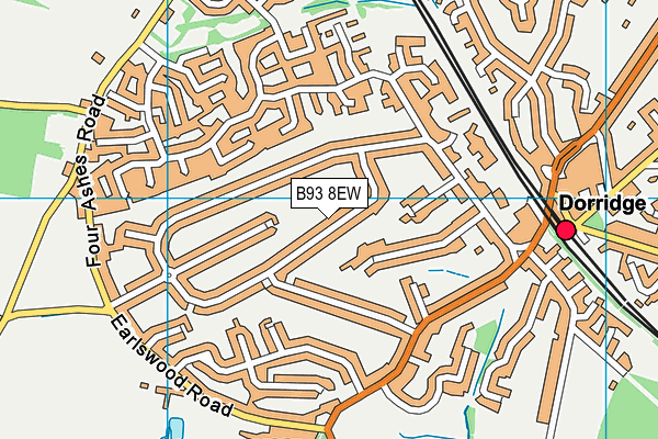 B93 8EW map - OS VectorMap District (Ordnance Survey)