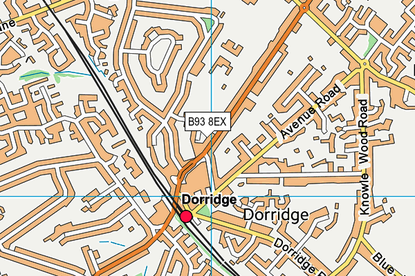 B93 8EX map - OS VectorMap District (Ordnance Survey)