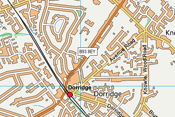 B93 8EY map - OS VectorMap District (Ordnance Survey)