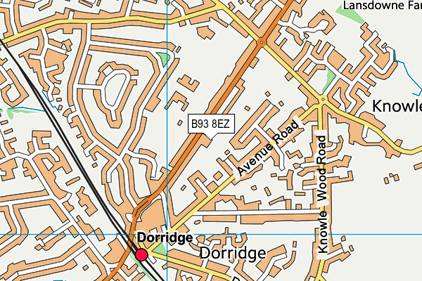 B93 8EZ map - OS VectorMap District (Ordnance Survey)