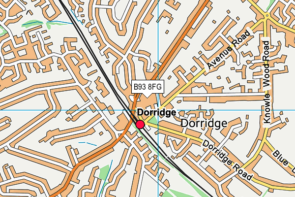 B93 8FG map - OS VectorMap District (Ordnance Survey)