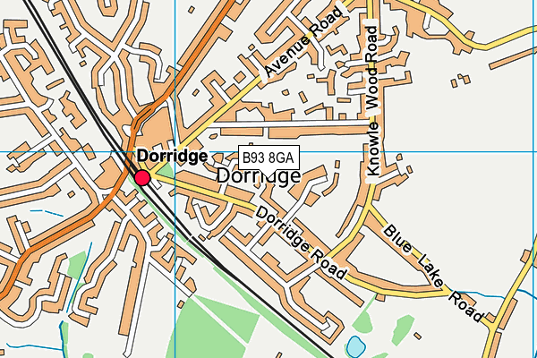 B93 8GA map - OS VectorMap District (Ordnance Survey)