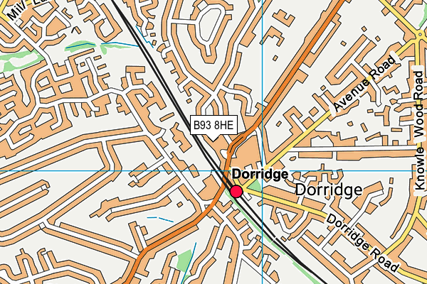 B93 8HE map - OS VectorMap District (Ordnance Survey)