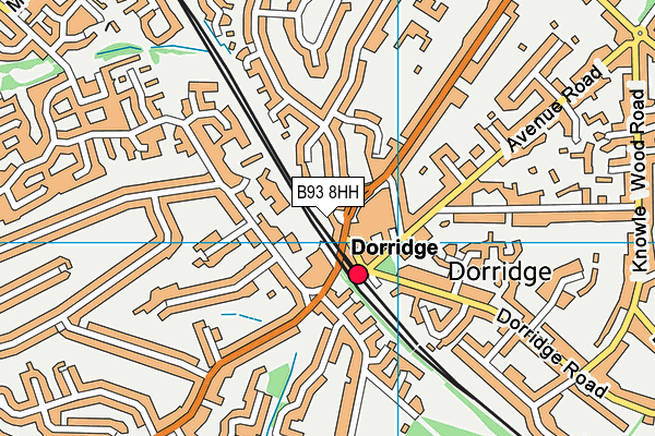 B93 8HH map - OS VectorMap District (Ordnance Survey)