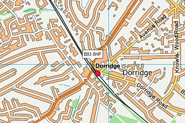 B93 8HP map - OS VectorMap District (Ordnance Survey)