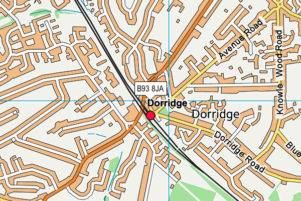 B93 8JA map - OS VectorMap District (Ordnance Survey)