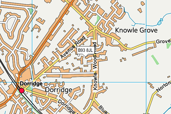 B93 8JL map - OS VectorMap District (Ordnance Survey)