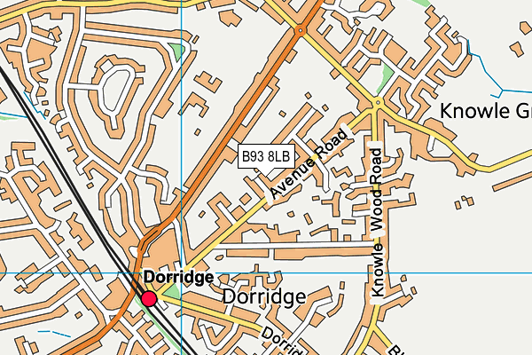 B93 8LB map - OS VectorMap District (Ordnance Survey)