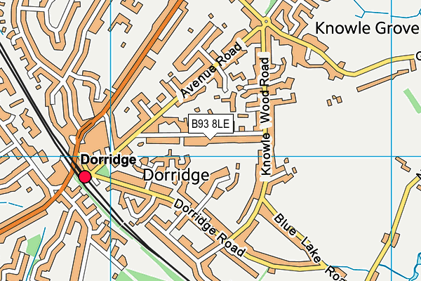 B93 8LE map - OS VectorMap District (Ordnance Survey)