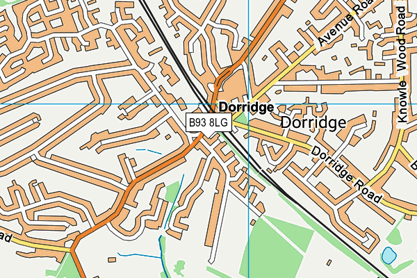 B93 8LG map - OS VectorMap District (Ordnance Survey)