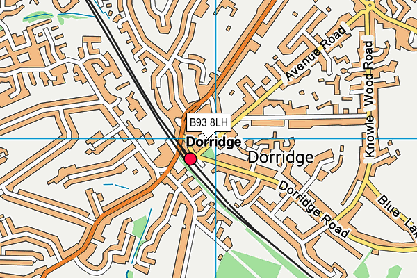 B93 8LH map - OS VectorMap District (Ordnance Survey)