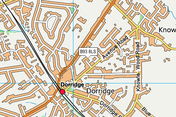 B93 8LS map - OS VectorMap District (Ordnance Survey)