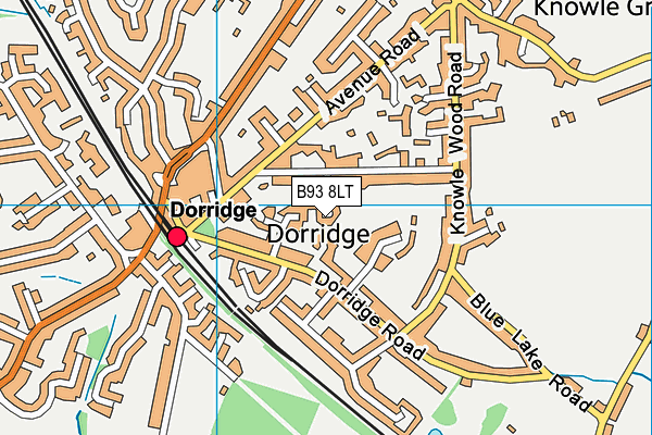 B93 8LT map - OS VectorMap District (Ordnance Survey)