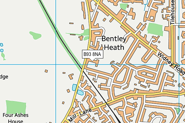 B93 8NA map - OS VectorMap District (Ordnance Survey)