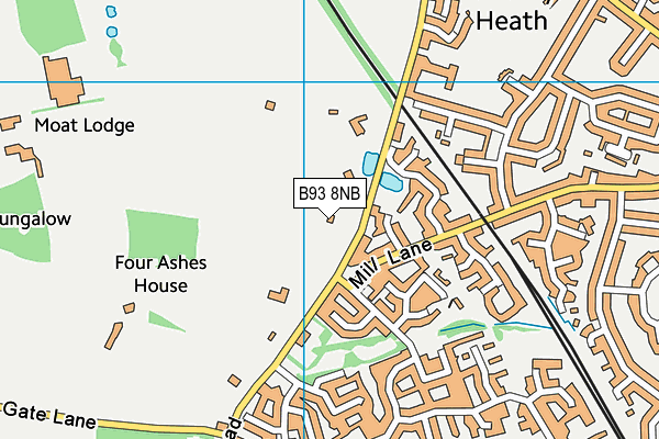 B93 8NB map - OS VectorMap District (Ordnance Survey)