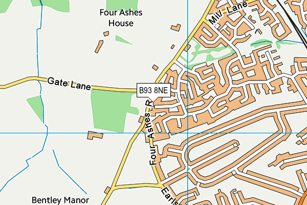 B93 8NE map - OS VectorMap District (Ordnance Survey)