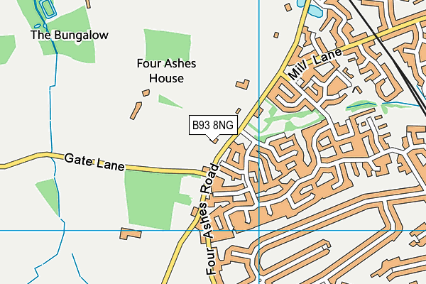 B93 8NG map - OS VectorMap District (Ordnance Survey)