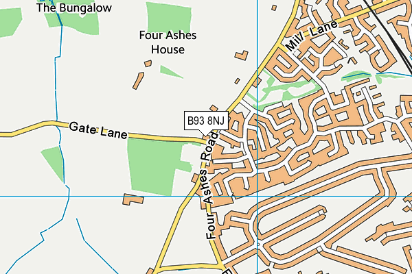 B93 8NJ map - OS VectorMap District (Ordnance Survey)